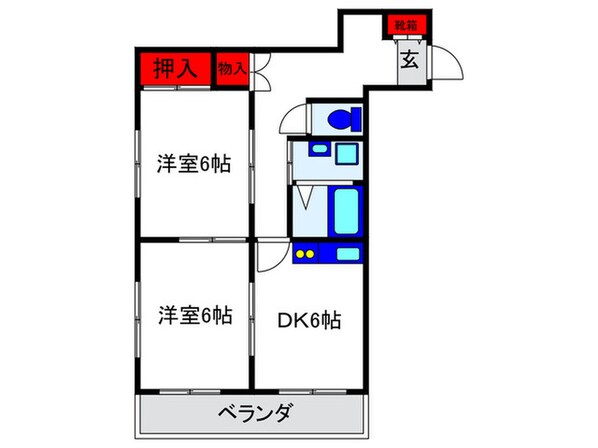 エルベコ－ト岡町の物件間取画像